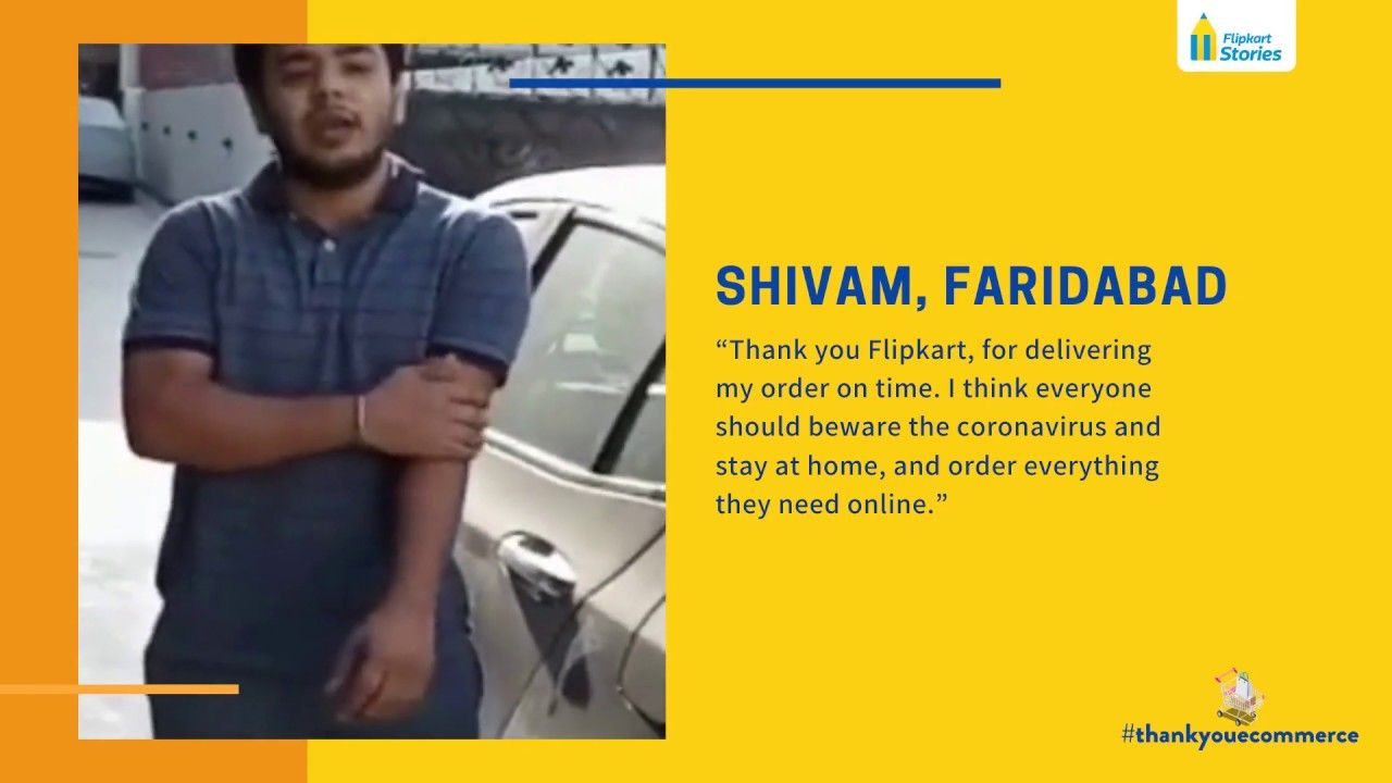 Faridabad customer says Thank You Flipkart!